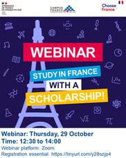 Study in France Webinar: Scholarships