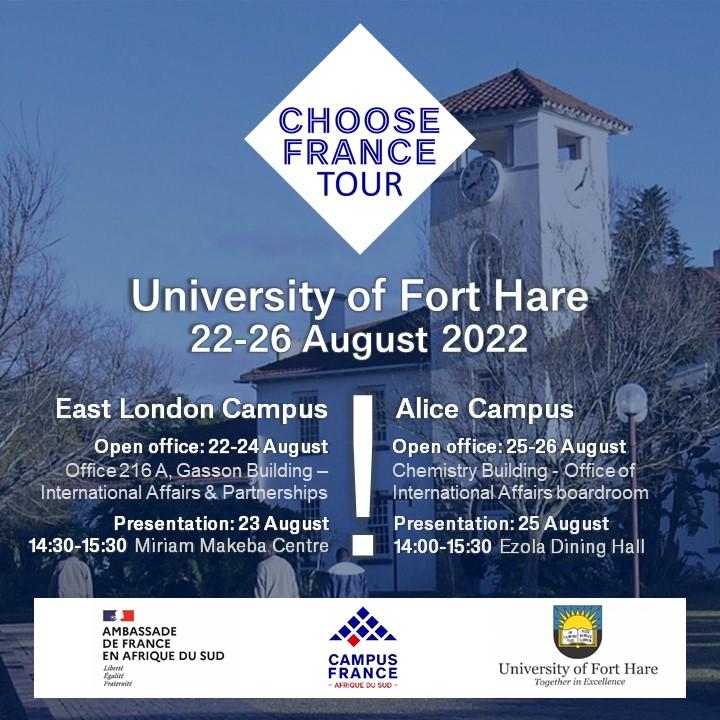 Choose France visit - Fort Hare | Campus France